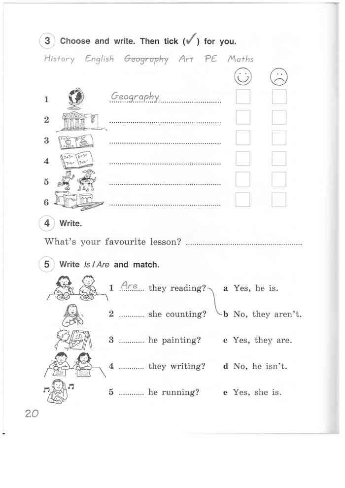 Английский рабочая тетрадь страница 4