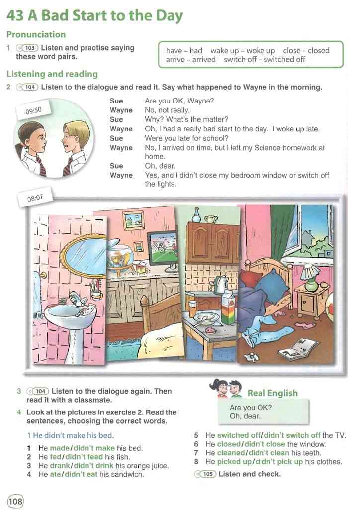 Английский язык учебник 5 класс страница 108. Английский язык 5 класс учебник Комарова. Домашнее задание по английскому.