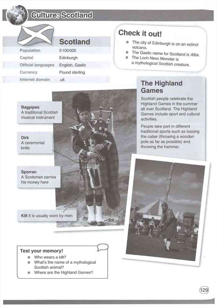7 Класс Комарова учебник Highland games. Английский язык рабочая тетрадь комарова страница 54