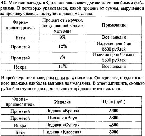 задание егэ по математике 2014 номер B4