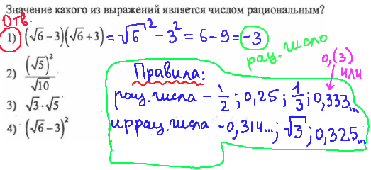 ГИА по математике 2014 - решение задания №3