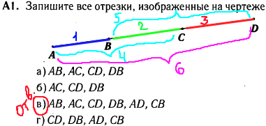 решение задания по математике 5 класс - отрезки.