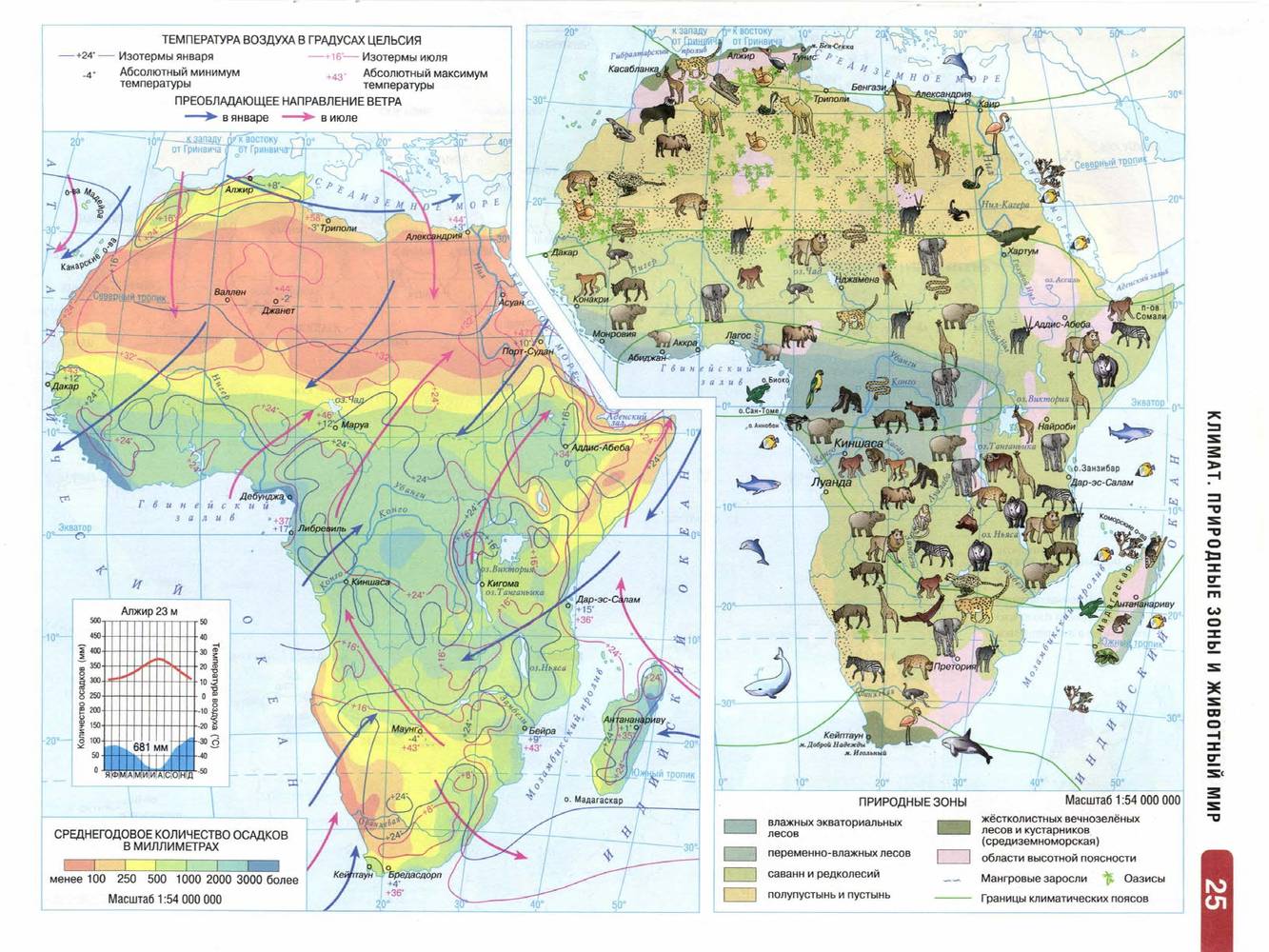 Используя карты атласа приложения африка