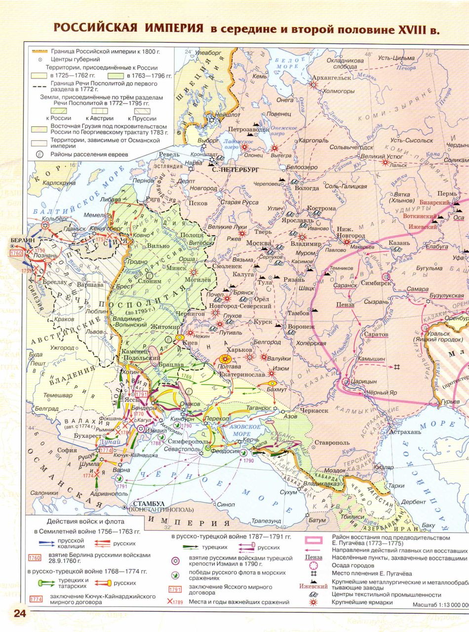 Российская империя 1763 1800 европейская часть