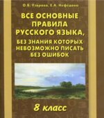 Все основные правила русского языка, без знания которых невозможно писать без ошибок. 8 класс